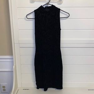 asos velvet mockneck dress